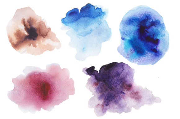6 Watercolor Ombre Splashes Set: A Versatile Tool for Creative Expression