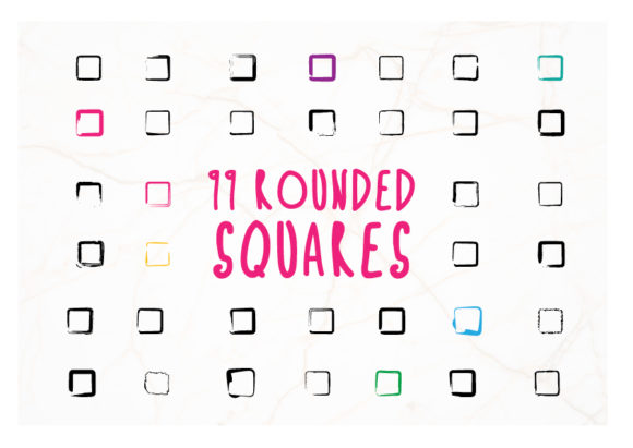99 Rounded Squares for Creative Projects