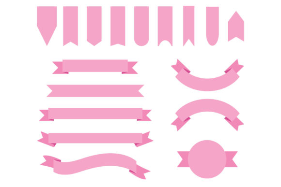 Baby Pink Badge Banner Clip Art: A Versatile Design Asset for Modern Creators