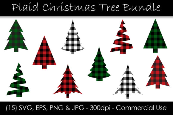 Christmas Tree Buffalo Check Bundle: A Versatile Holiday Design Resource