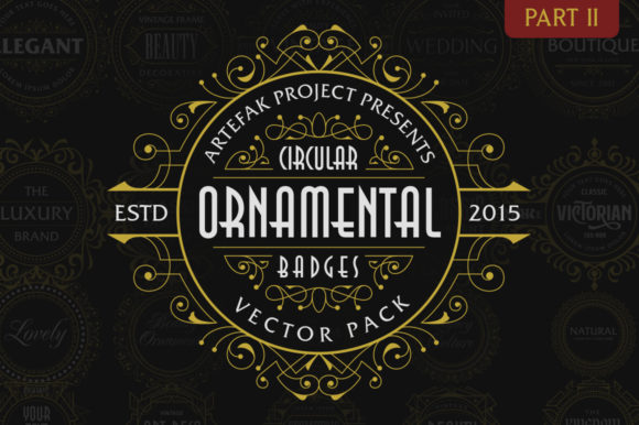 Circular Ornamental Badges Part II: A Versatile Design Pack for Modern and Vintage Creations