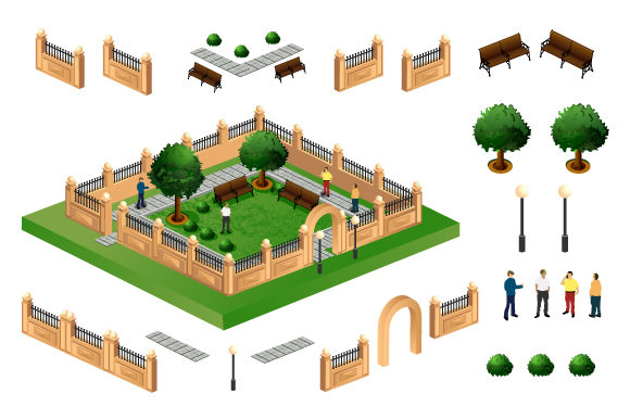 City Park Illustration: A Versatile Design Asset for Urban and Creative Projects