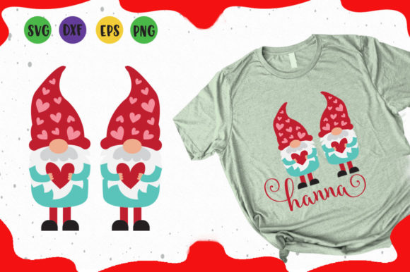 Gnomes with Hearts SVG Files for Creative Projects