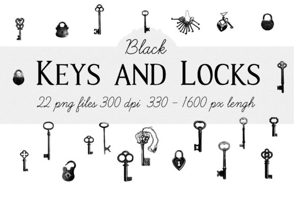 Keys and Padlocks Photo Clipart: A Versatile Asset for Design Projects