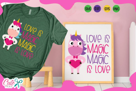 Love Unicorn with Heart
