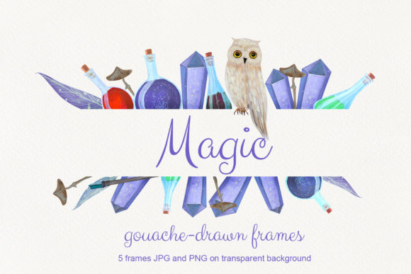 Magic Gouache Drawn Set of 5 Frames: A Practical Tool for Creative and Professional Workflows