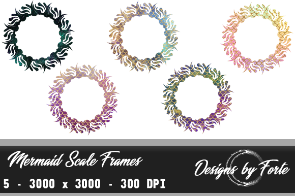 Mermaid Scale Frames - Set of Five: A Comprehensive Guide to Transparent PNG Graphics