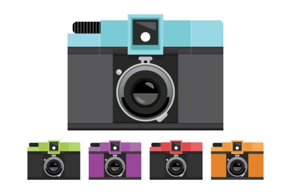 Retro Camera Clip Art Set: A Timeless Design Resource for Creatives