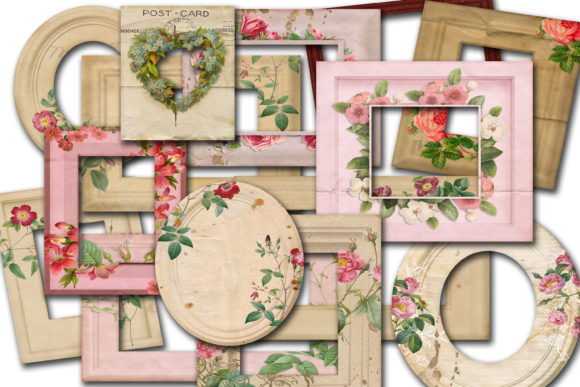 Vintage Floral Frames: Timeless Elegance for Creative Projects