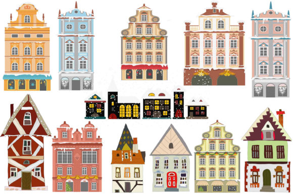 Vintage House Clipart for Creative Projects